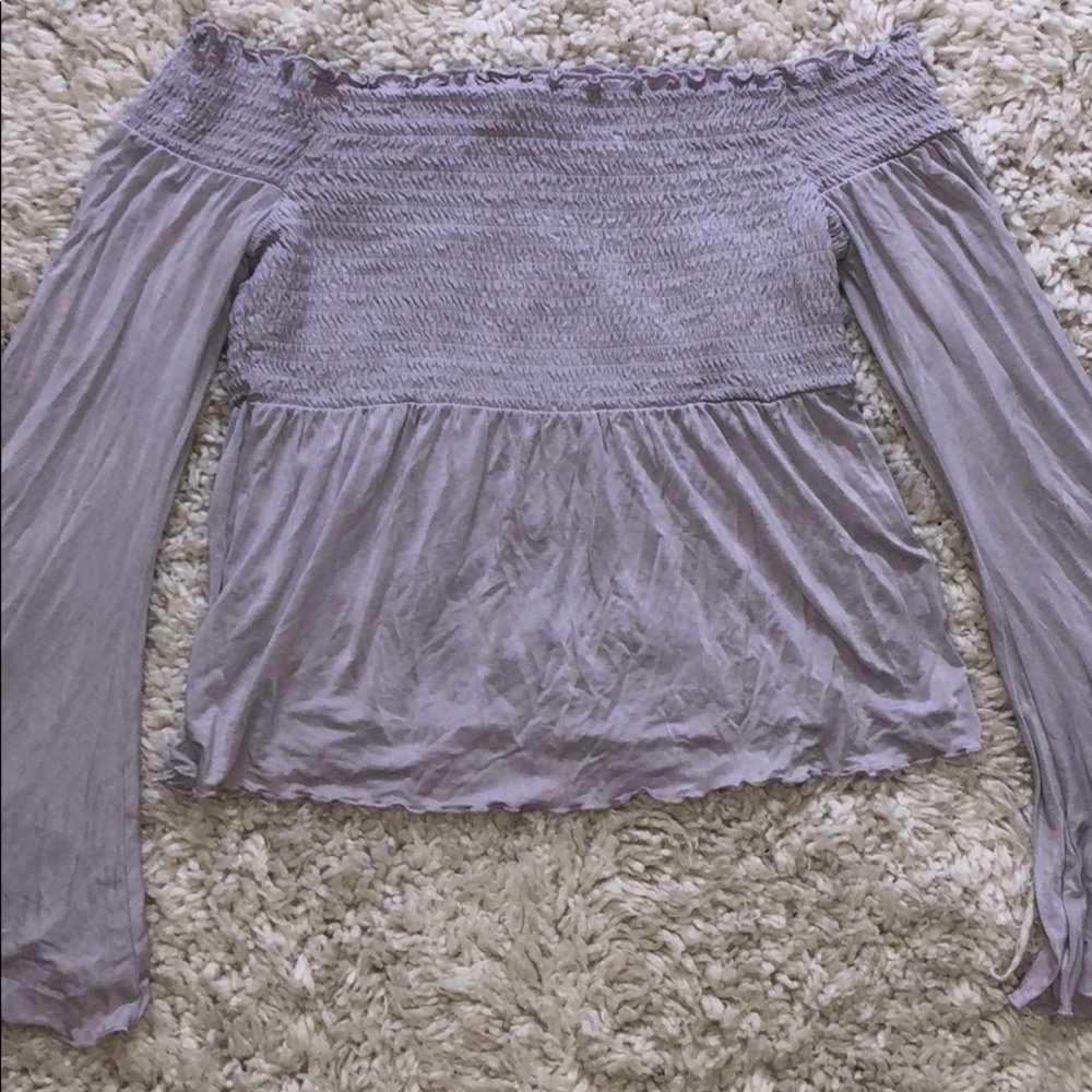 Purple off the shoulder top
